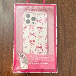 Isla Rae pink bow iPhone 16 pro max case